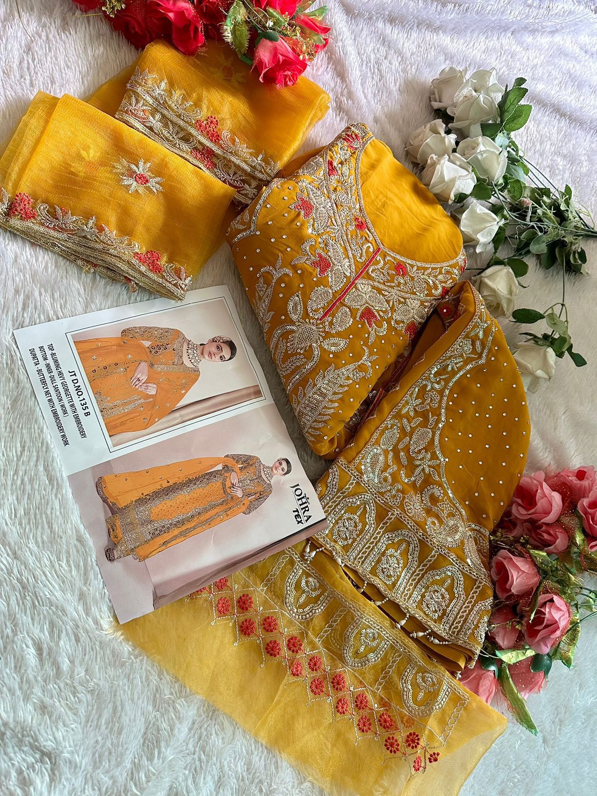 JT 135 Bluming Georgette Embroidery Pakistani Suits Wholesale Shop In Surat